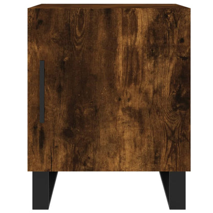 Nachtkastjes 2 St 40X40X50 Cm Bewerkt Hout Gerookt Eikenkleurig