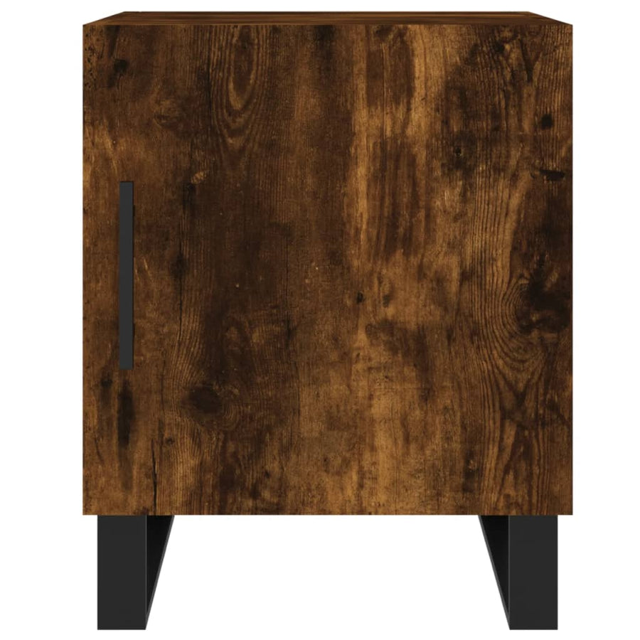 Nachtkastjes 2 St 40X40X50 Cm Bewerkt Hout Gerookt Eikenkleurig