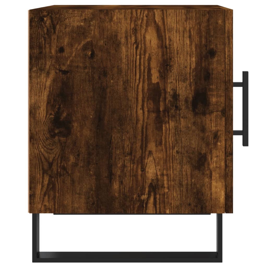 Nachtkastjes 2 St 40X40X50 Cm Bewerkt Hout Gerookt Eikenkleurig