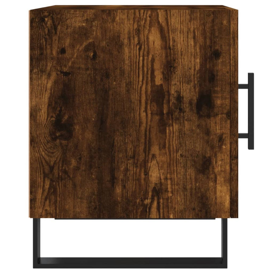 Nachtkastjes 2 St 40X40X50 Cm Bewerkt Hout Gerookt Eikenkleurig