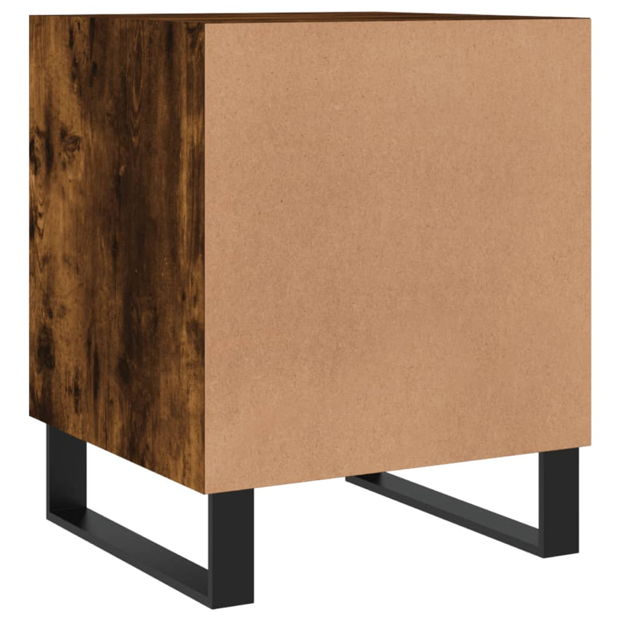 Nachtkastjes 2 St 40X40X50 Cm Bewerkt Hout Gerookt Eikenkleurig