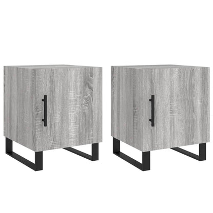 Nachtkastjes 2 St 40X40X50 Cm Bewerkt Hout Grijs Sonoma Eiken