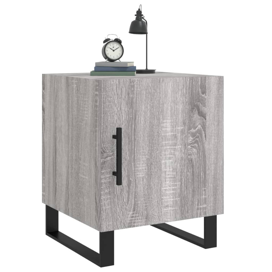 Nachtkastjes 2 St 40X40X50 Cm Bewerkt Hout Grijs Sonoma Eiken
