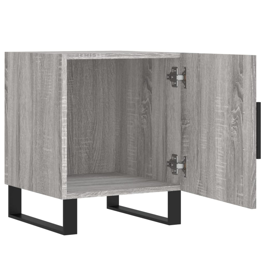 Nachtkastjes 2 St 40X40X50 Cm Bewerkt Hout Grijs Sonoma Eiken