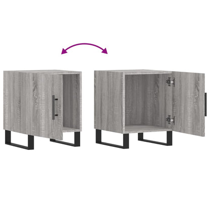 Nachtkastjes 2 St 40X40X50 Cm Bewerkt Hout Grijs Sonoma Eiken