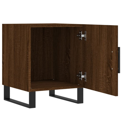 Nachtkastje 40X40X50 Cm Bewerkt Hout Bruin Eikenkleur