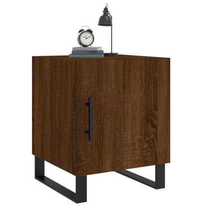 Nachtkastjes 2 St 40X40X50 Cm Bewerkt Hout Bruin Eikenkleur