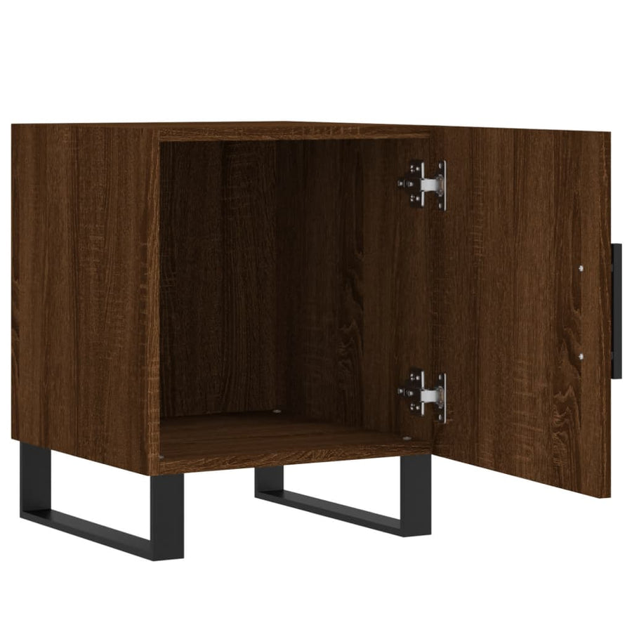 Nachtkastjes 2 St 40X40X50 Cm Bewerkt Hout Bruin Eikenkleur