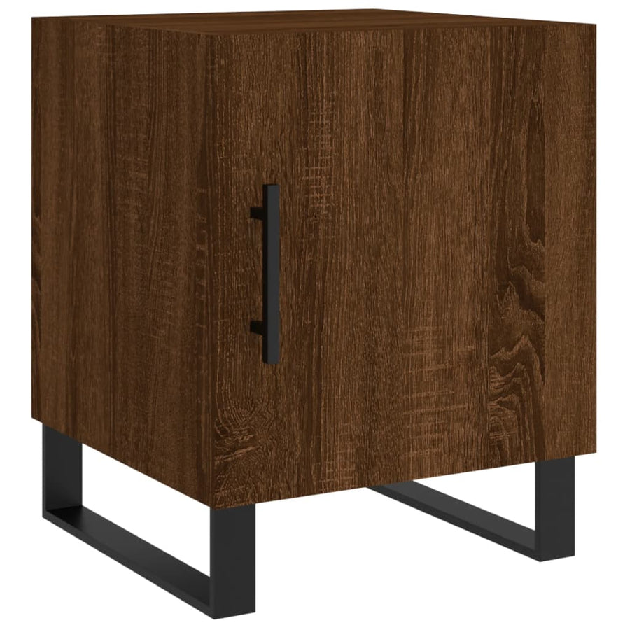 Nachtkastjes 2 St 40X40X50 Cm Bewerkt Hout Bruin Eikenkleur