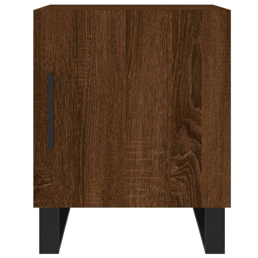Nachtkastjes 2 St 40X40X50 Cm Bewerkt Hout Bruin Eikenkleur