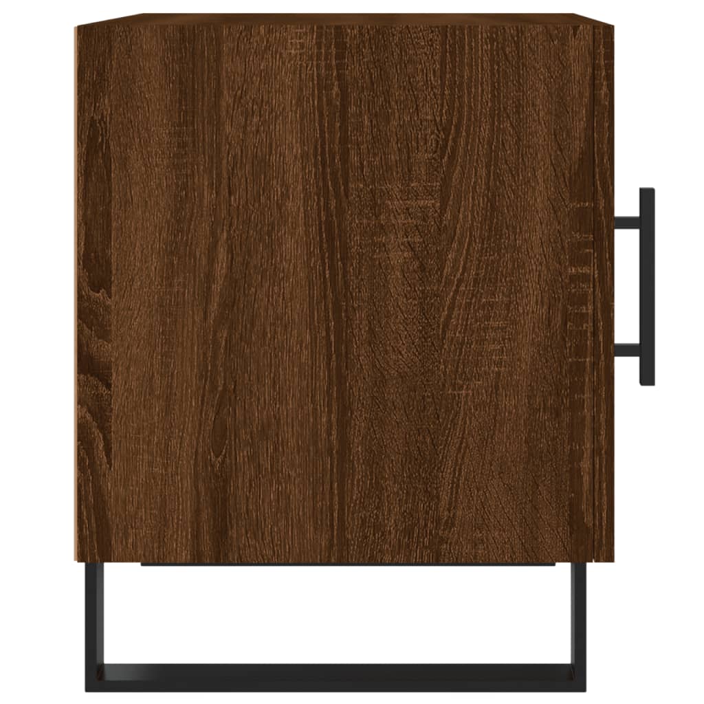 Nachtkastjes 2 St 40X40X50 Cm Bewerkt Hout Bruin Eikenkleur