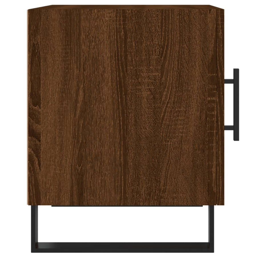 Nachtkastjes 2 St 40X40X50 Cm Bewerkt Hout Bruin Eikenkleur