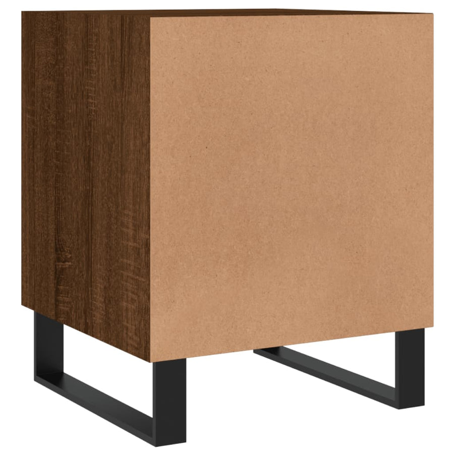 Nachtkastjes 2 St 40X40X50 Cm Bewerkt Hout Bruin Eikenkleur
