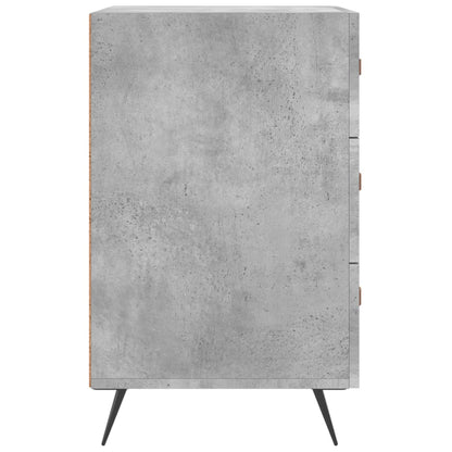 Nachtkastje 40X40X66 Cm Bewerkt Hout Betongrijs