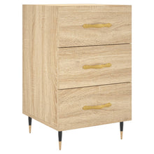 Nachtkastje 40X40X66 Cm Bewerkt Hout Kleurig Sonoma eiken