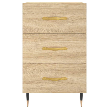 Nachtkastje 40X40X66 Cm Bewerkt Hout Kleurig Sonoma eiken