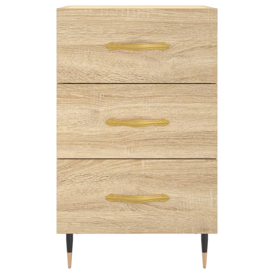 Nachtkastje 40X40X66 Cm Bewerkt Hout Kleurig Sonoma eiken