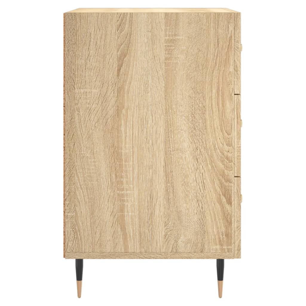 Nachtkastje 40X40X66 Cm Bewerkt Hout Kleurig Sonoma eiken