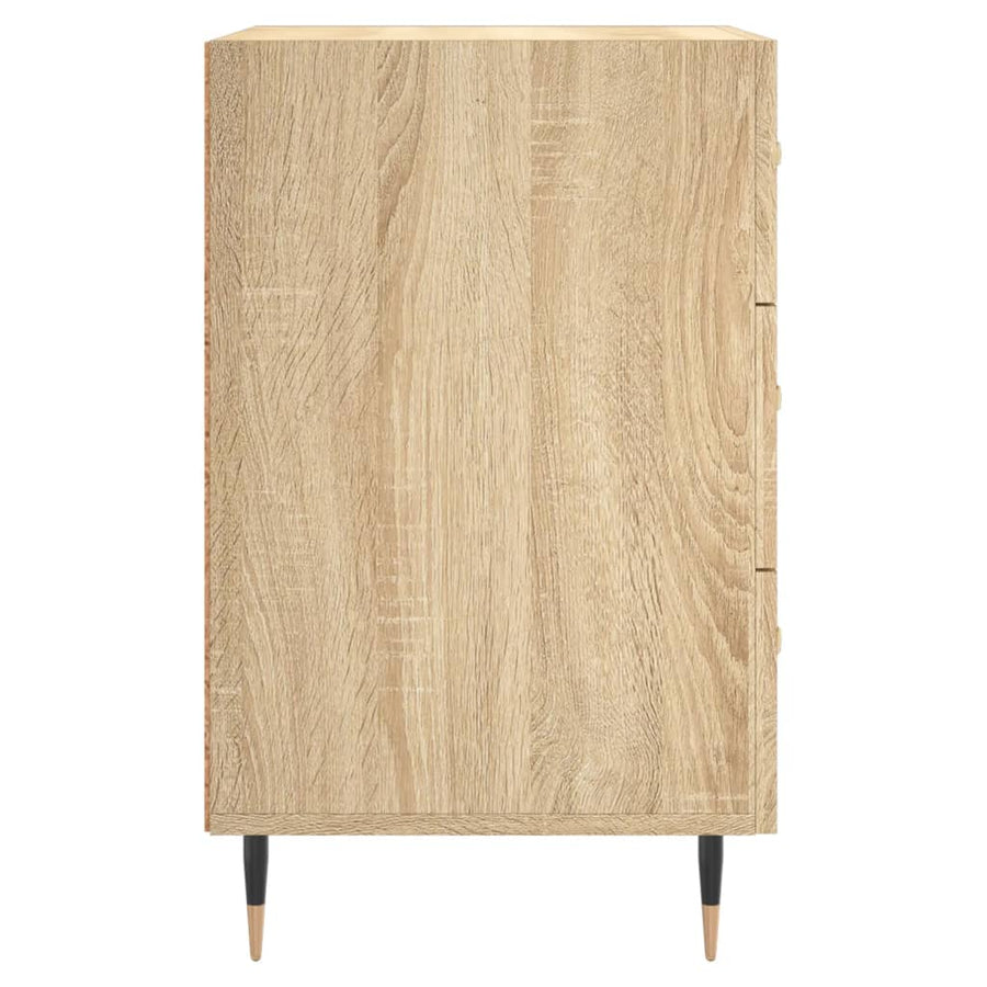 Nachtkastje 40X40X66 Cm Bewerkt Hout Kleurig Sonoma eiken