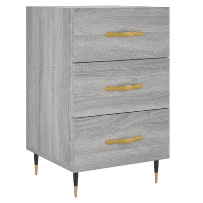 Nachtkastje 40X40X66 Cm Bewerkt Hout Grijs Sonoma Eikenkleurig