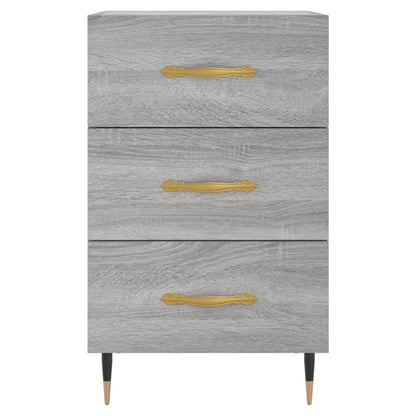 Nachtkastje 40X40X66 Cm Bewerkt Hout Grijs Sonoma Eikenkleurig