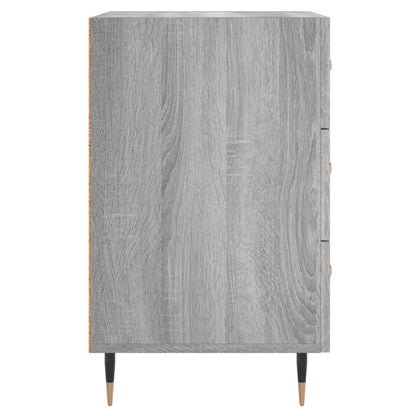 Nachtkastje 40X40X66 Cm Bewerkt Hout Grijs Sonoma Eikenkleurig