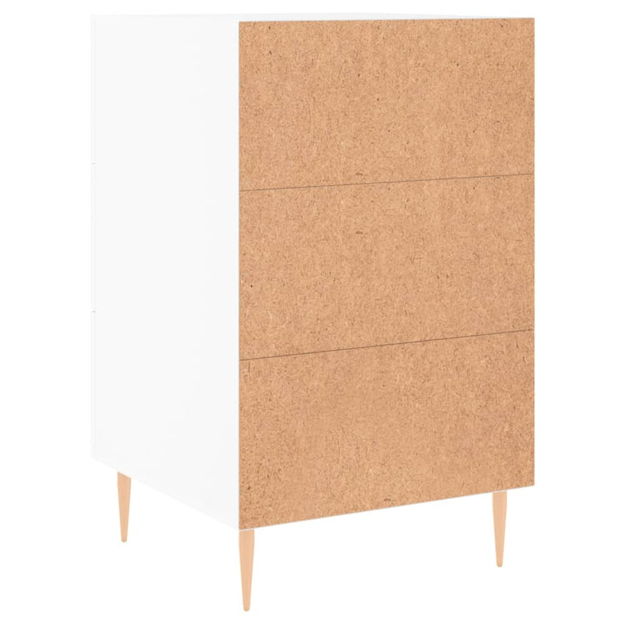 Nachtkastje 40X40X66 Cm Bewerkt Hout Wit