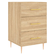 Nachtkastje 40X40X66 Cm Bewerkt Hout Kleurig Sonoma eiken