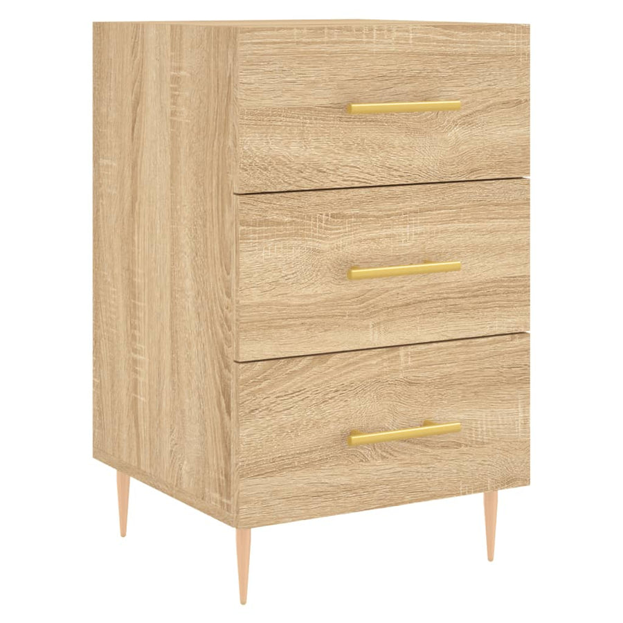 Nachtkastje 40X40X66 Cm Bewerkt Hout Kleurig Sonoma eiken