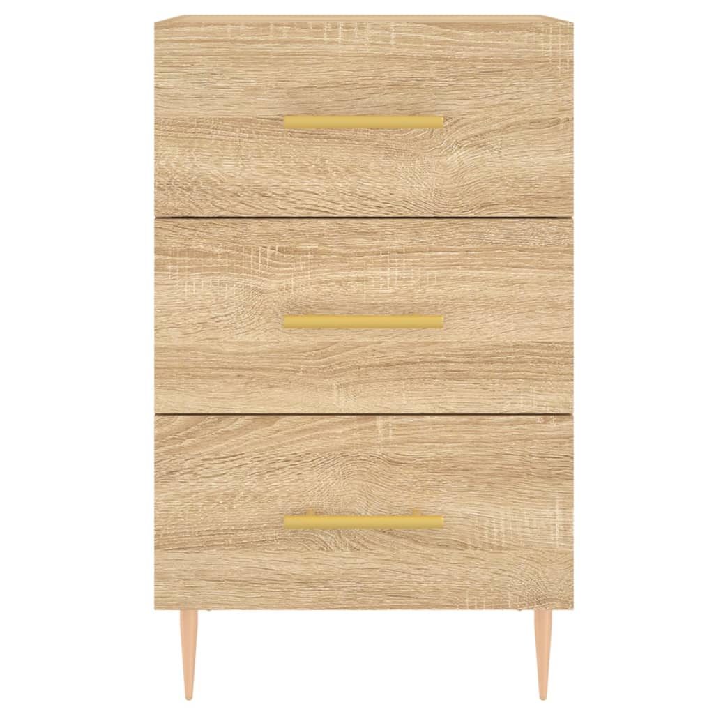 Nachtkastje 40X40X66 Cm Bewerkt Hout Kleurig Sonoma eiken
