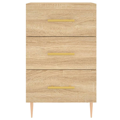Nachtkastje 40X40X66 Cm Bewerkt Hout Kleurig Sonoma eiken