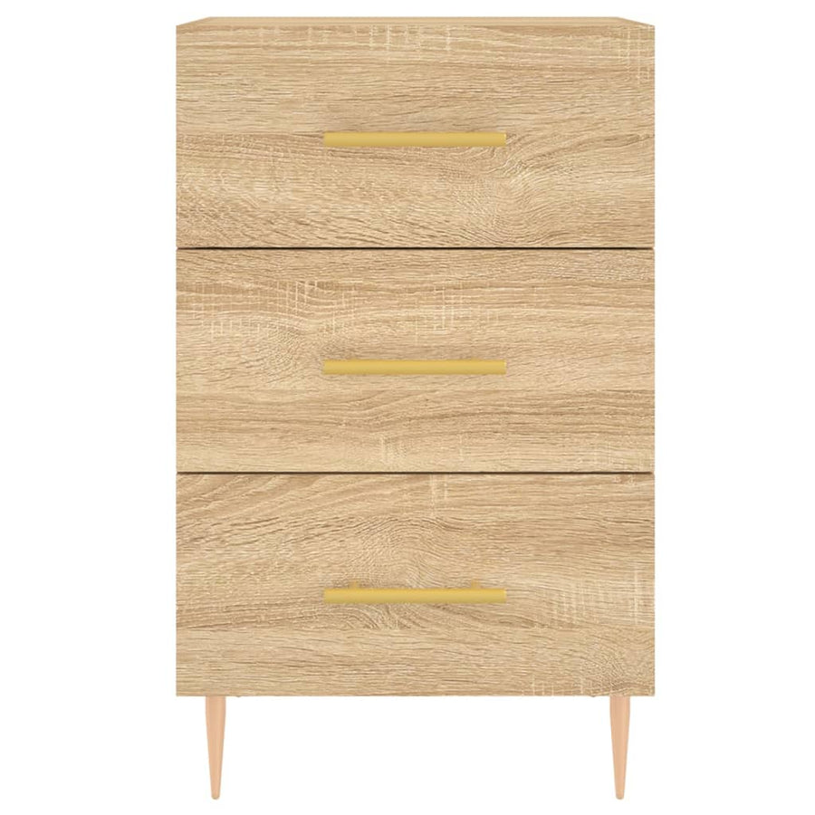Nachtkastje 40X40X66 Cm Bewerkt Hout Kleurig Sonoma eiken