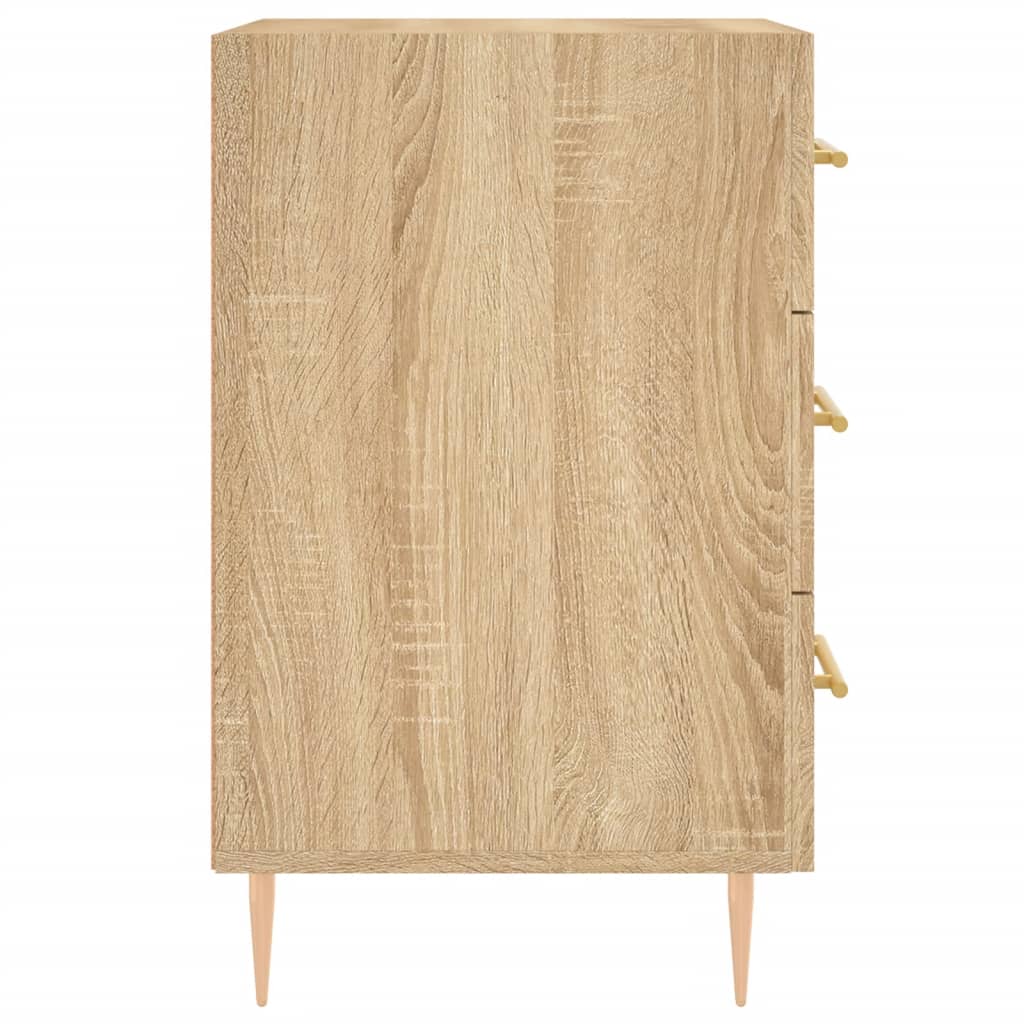 Nachtkastje 40X40X66 Cm Bewerkt Hout Kleurig Sonoma eiken