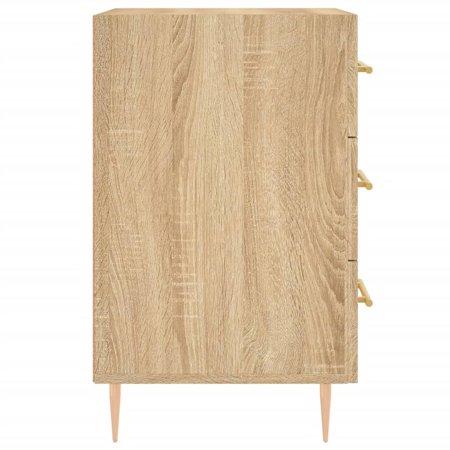 Nachtkastje 40X40X66 Cm Bewerkt Hout Kleurig Sonoma eiken