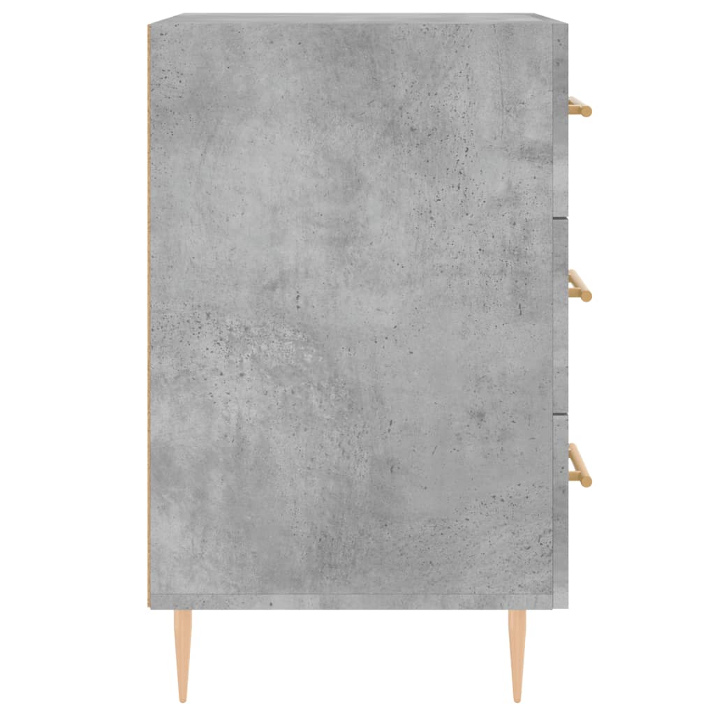 Nachtkastje 40X40X66 Cm Bewerkt Hout Betongrijs