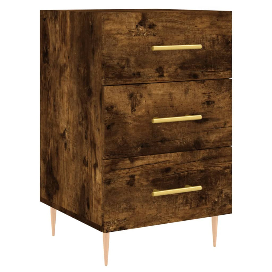 Nachtkastje 40X40X66 Cm Bewerkt Hout Kleurig