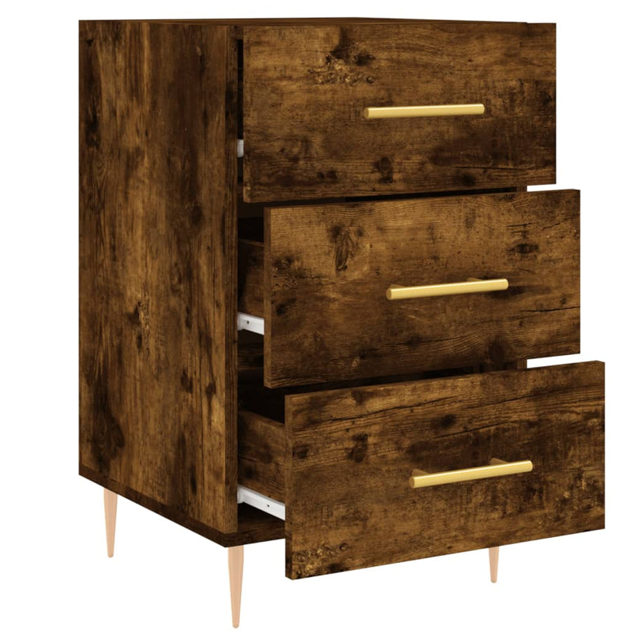 Nachtkastje 40X40X66 Cm Bewerkt Hout Kleurig