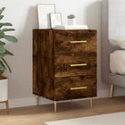 Bedside table 40x40x66 cm engineered wood smoked oak look