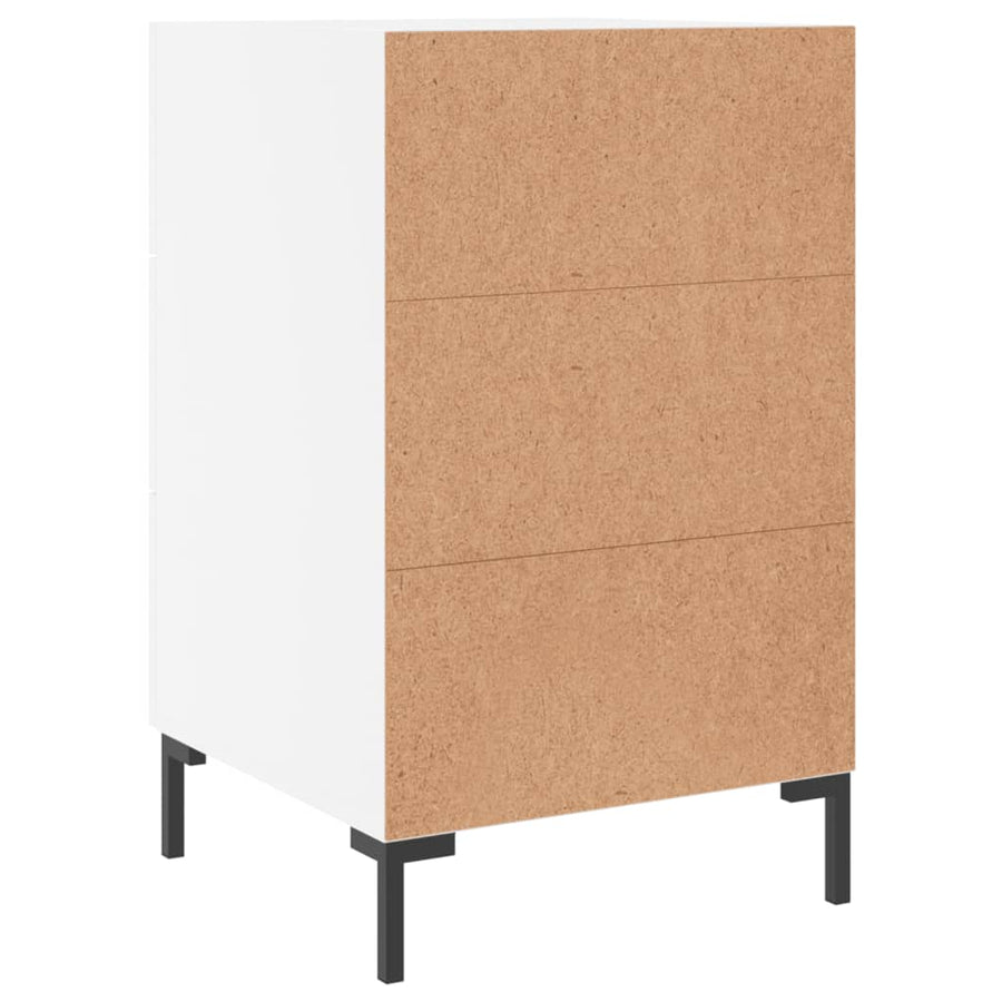 Nachtkastje 40X40X66 Cm Bewerkt Hout Wit
