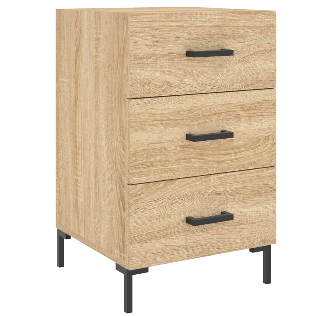 Nachtkastje 40X40X66 Cm Bewerkt Hout Kleurig Sonoma eiken