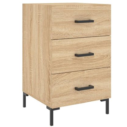 Nachtkastje 40X40X66 Cm Bewerkt Hout Kleurig Sonoma eiken