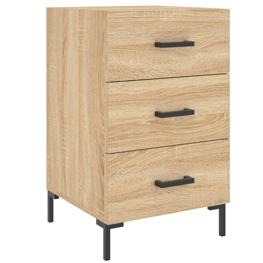 Nachtkastje 40X40X66 Cm Bewerkt Hout Kleurig Sonoma eiken