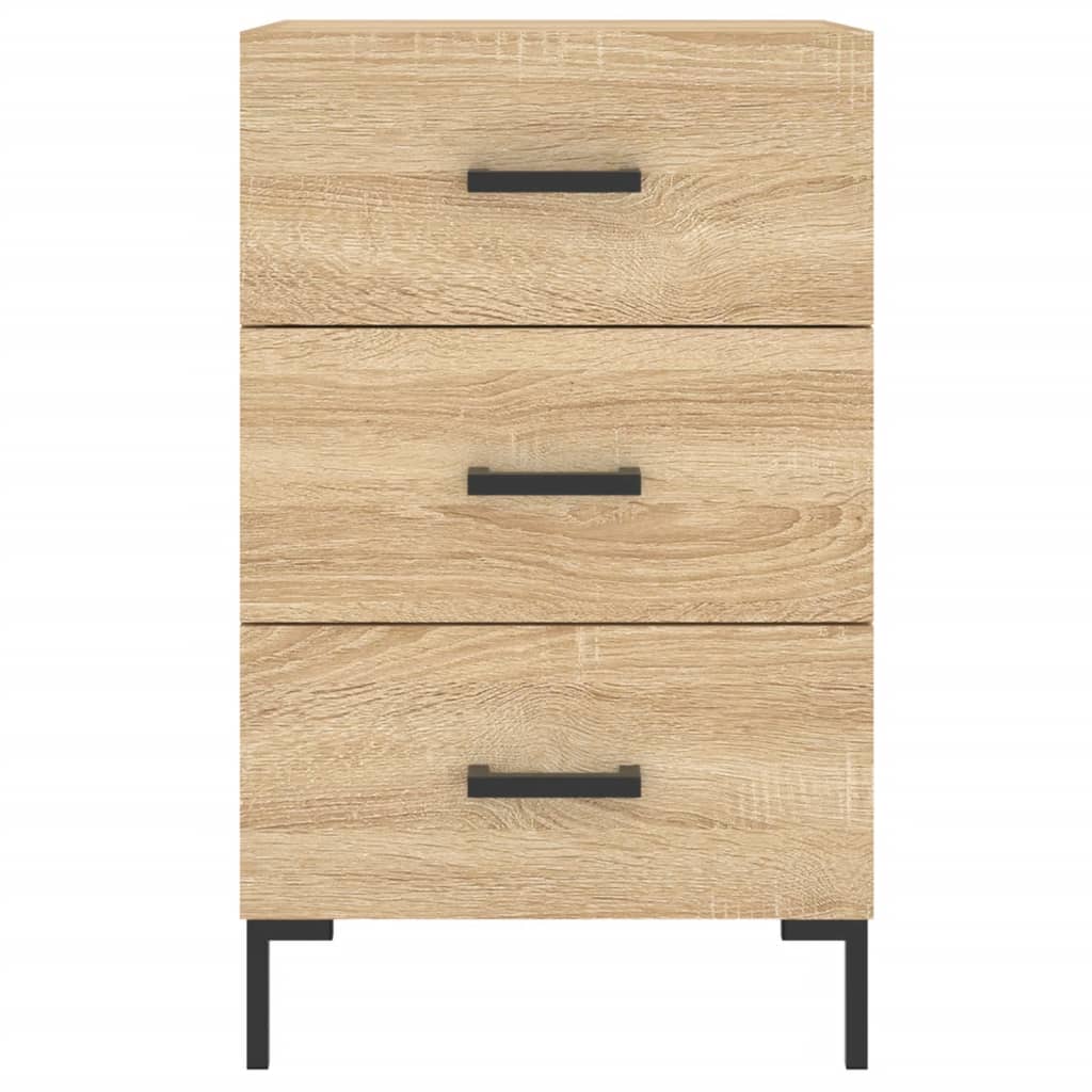 Nachtkastje 40X40X66 Cm Bewerkt Hout Kleurig Sonoma eiken