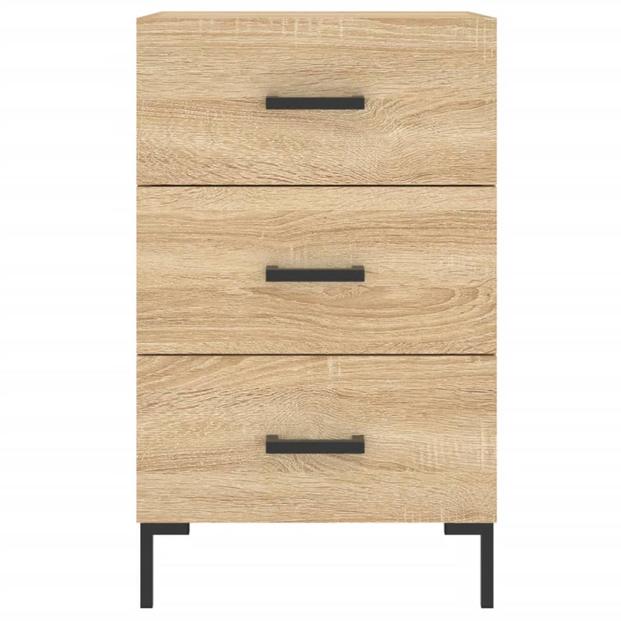 Nachtkastje 40X40X66 Cm Bewerkt Hout Kleurig Sonoma eiken