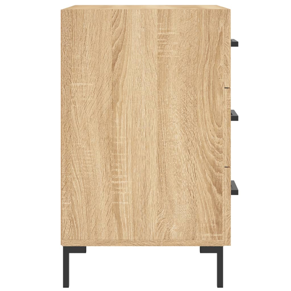 Nachtkastje 40X40X66 Cm Bewerkt Hout Kleurig Sonoma eiken