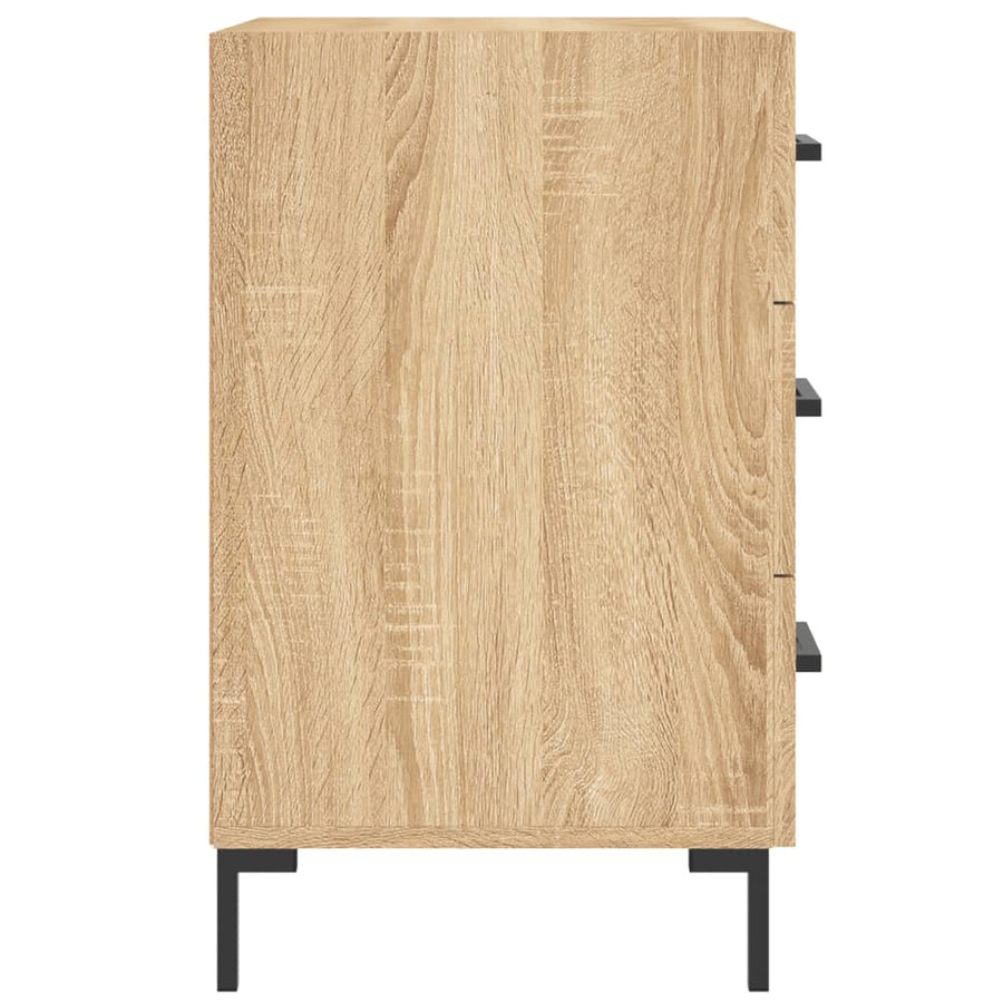 Nachtkastje 40X40X66 Cm Bewerkt Hout Kleurig Sonoma eiken
