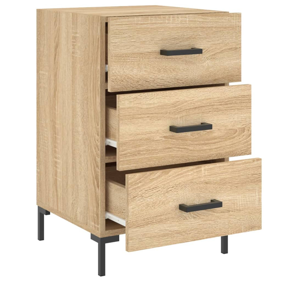 Nachtkastje 40X40X66 Cm Bewerkt Hout Kleurig Sonoma eiken