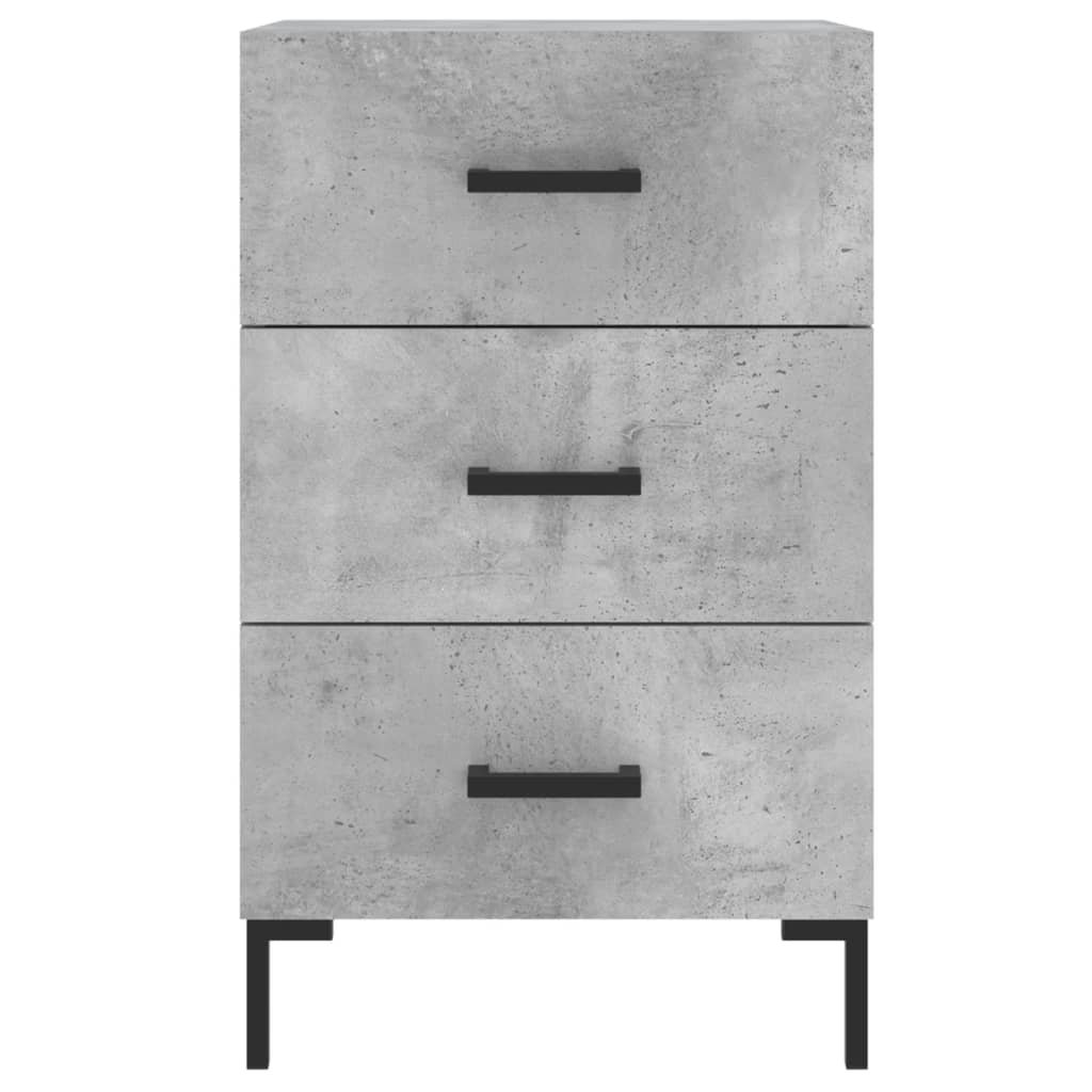 Nachtkastje 40X40X66 Cm Bewerkt Hout Betongrijs