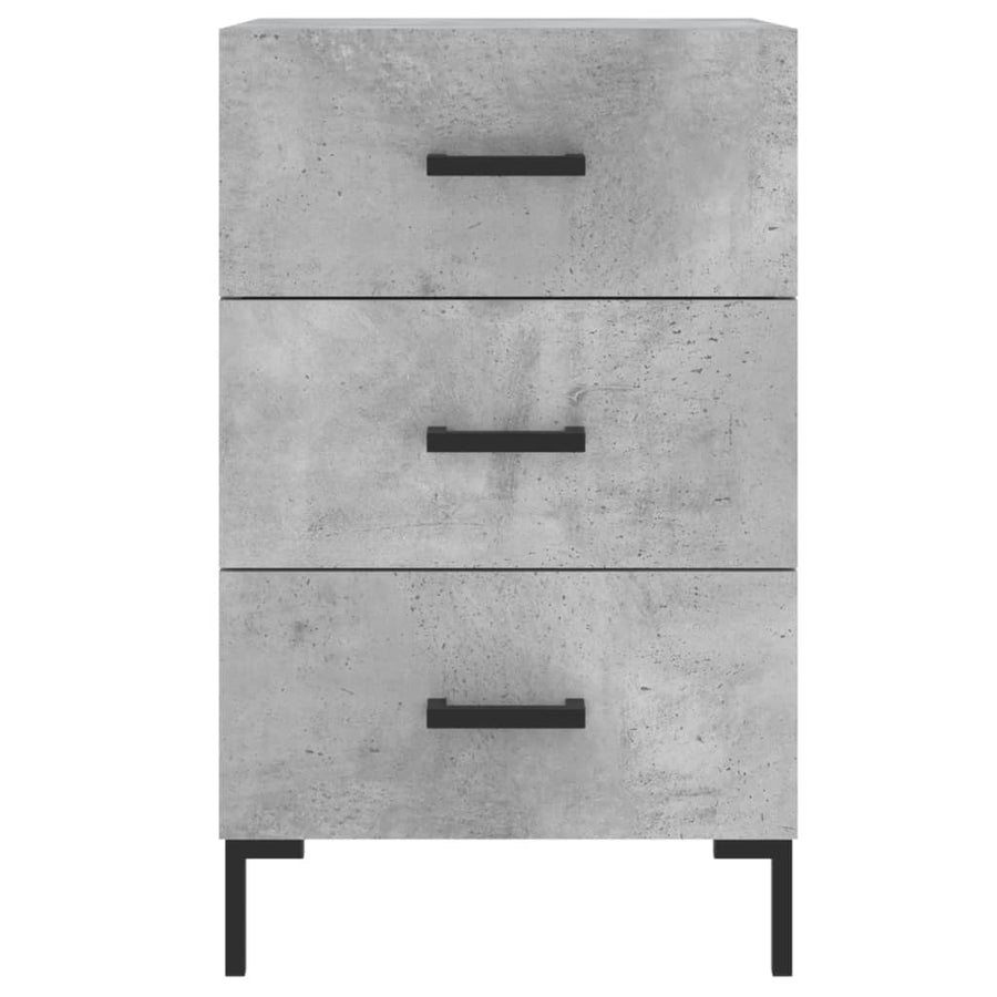 Nachtkastje 40X40X66 Cm Bewerkt Hout Betongrijs