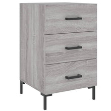 Nachtkastje 40X40X66 Cm Bewerkt Hout Eikenkleurig Grijs sonoma